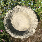 STONE GARDEN LARGE LEAF BIRD BATH TOP ONLY FEEDER REPLACEMENT ORNAMENT