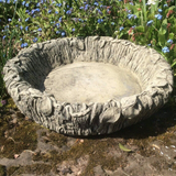STONE GARDEN LARGE LEAF BIRD BATH TOP ONLY FEEDER REPLACEMENT ORNAMENT