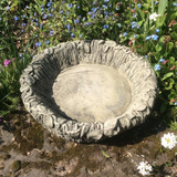 STONE GARDEN LARGE LEAF BIRD BATH TOP ONLY FEEDER REPLACEMENT ORNAMENT