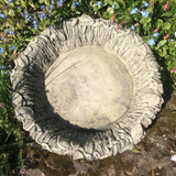 STONE GARDEN LARGE LEAF BIRD BATH TOP ONLY FEEDER REPLACEMENT ORNAMENT