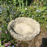 STONE GARDEN LARGE LEAF BIRD BATH TOP ONLY FEEDER REPLACEMENT ORNAMENT