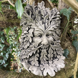 STONE GARDEN WOODLAND GREEN MAN LEAF FACE WALL PLAQUE