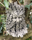 STONE GARDEN WOODLAND GREEN MAN LEAF FACE WALL PLAQUE