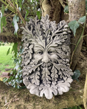 STONE GARDEN WOODLAND GREEN MAN LEAF FACE WALL PLAQUE