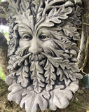 STONE GARDEN WOODLAND GREEN MAN LEAF FACE WALL PLAQUE