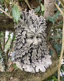 STONE GARDEN WOODLAND GREEN MAN LEAF FACE WALL PLAQUE