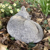 STONE GARDEN SLEEPING CAT ORNAMENT STATUE MEMORIAL