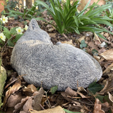 STONE GARDEN SLEEPING CAT ORNAMENT STATUE MEMORIAL