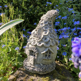 STONE GARDEN SMALL FLORAL FAIRY HOUSE COTTAGE ORNAMENT