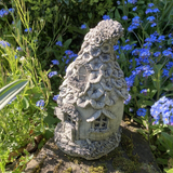 STONE GARDEN SMALL FLORAL FAIRY HOUSE COTTAGE ORNAMENT