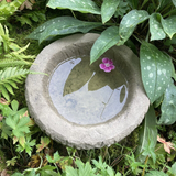 STONE GARDEN OLD STYLE ROUND ROCKERY BIRD BATH FEEDER DISH BOWL