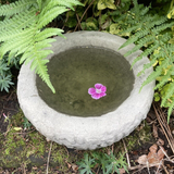 STONE GARDEN OLD STYLE ROUND ROCKERY BIRD BATH FEEDER DISH BOWL