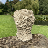 STONE GARDEN ELF QUEEN GREEN LADY FACE HEAD PLANTER POT ORNAMENT