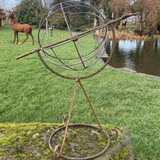METAL ARMILLARY SUNDIAL WEATHERVANE COMPASS GARDEN STYLE ORNAMENT STATUE