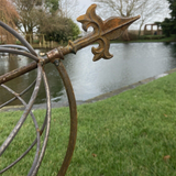 METAL ARMILLARY SUNDIAL WEATHERVANE COMPASS GARDEN STYLE ORNAMENT STATUE