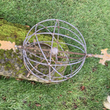 METAL ARMILLARY SUNDIAL WEATHERVANE COMPASS GARDEN STYLE ORNAMENT STATUE