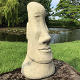 STONE GARDEN EASTER ISLAND HEAD TIKI STATUE MOAI ORNAMENT