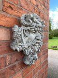 STONE GARDEN LARGE BACCHUS MAN FACE WALL PLAQUE