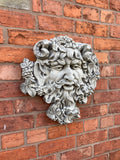 STONE GARDEN LARGE BACCHUS MAN FACE WALL PLAQUE