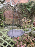 CAST IRON GARDEN HANGING METAL HEART BIRD FEEDER