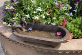 SMALL METAL CAST IRON BATH TUB STYLE BIRD BATH / FEEDER STATUE GARDEN ORNAMENT