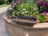 SMALL METAL CAST IRON BATH TUB STYLE BIRD BATH / FEEDER STATUE GARDEN ORNAMENT