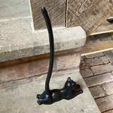 CAST IRON BLACK CAT KITCHEN / TOILET ROLL HOLDER