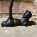 CAST IRON BLACK CAT KITCHEN / TOILET ROLL HOLDER