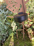 SMALL METAL SOLAR LIGHT FAIRY GARDEN STAKE