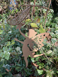 SMALL METAL SOLAR LIGHT FAIRY GARDEN STAKE