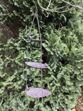 HANGING METAL TRIPLE LEAF BIRD FEEDER