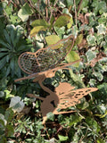 SMALL METAL SOLAR LIGHT FAIRY GARDEN STAKE