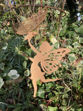 SMALL METAL SOLAR LIGHT FAIRY GARDEN STAKE