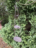 HANGING METAL TRIPLE LEAF BIRD FEEDER
