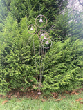 RUSTY METAL JINGLE BELLS GARDEN SPRAY STAKE ORNAMENT