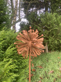 Metal Dahlia flower Garden Stake ornament / Decoration