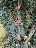METAL HANGING ROBIN WIND CHIME BELL GARDEN ORNAMENT DECOR