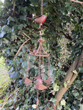 METAL HANGING ROBIN WIND CHIME BELL GARDEN ORNAMENT DECOR