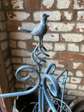 LARGE METAL BLUE FOLDING 6 POT PLANT STAND  INDOOR /GARDEN ORNAMENT-LIGHT WEIGHT