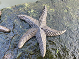 SET OF 2 METAL SMALL CAST IRON STAR FISH POND STATUE GARDEN ORNAMENTS