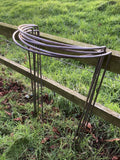 SET OF 10 x 70cm TRADITIONAL RUSTY METAL SEMI-CIRCLE GARDEN PLANT SUPPORTS STEEL