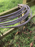 SET OF 10 x 70cm TRADITIONAL RUSTY METAL SEMI-CIRCLE GARDEN PLANT SUPPORTS STEEL