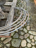SET OF 10 x 70cm TRADITIONAL RUSTY METAL SEMI-CIRCLE GARDEN PLANT SUPPORTS STEEL