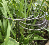 SET OF 10 x 70cm TRADITIONAL RUSTY METAL SEMI-CIRCLE GARDEN PLANT SUPPORTS STEEL
