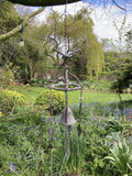 METAL HANGING DRAGONFLY  WIND CHIME BELL GARDEN ORNAMENT DECOR
