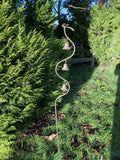 METAL DRAGONFLY BELL FLOWER STAKE GARDEN SUPPORT / DECORATION