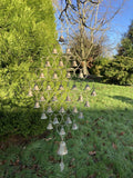 METAL HANGING TIBETAN STYLE BELLS WIND CHIME GARDEN ORNAMENT