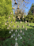 METAL HANGING TIBETAN STYLE BELLS WIND CHIME GARDEN ORNAMENT