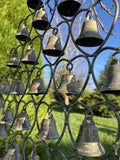 METAL HANGING TIBETAN STYLE BELLS WIND CHIME GARDEN ORNAMENT