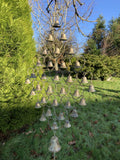 METAL HANGING TIBETAN STYLE BELLS WIND CHIME GARDEN ORNAMENT